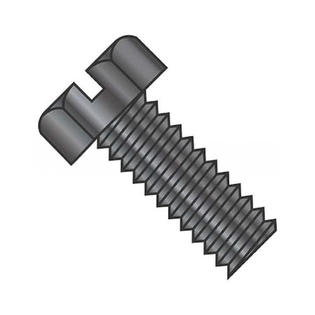 Usa Industrials #10-24 x 3/8 in Slotted Flange Hex Machine Screw, Black Oxide Steel BULK-SCRW-6094